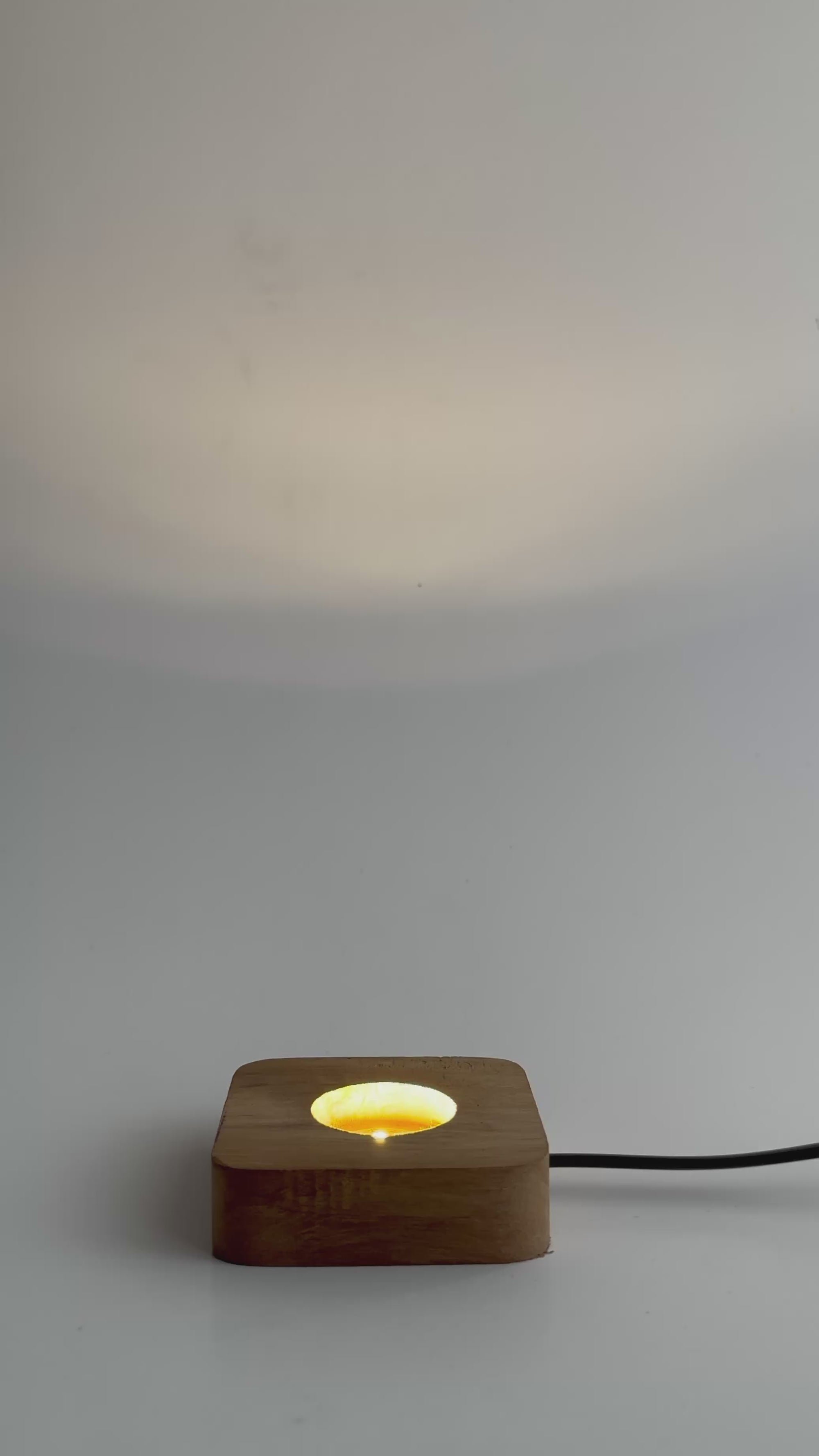 Square Wooden Led Light Base