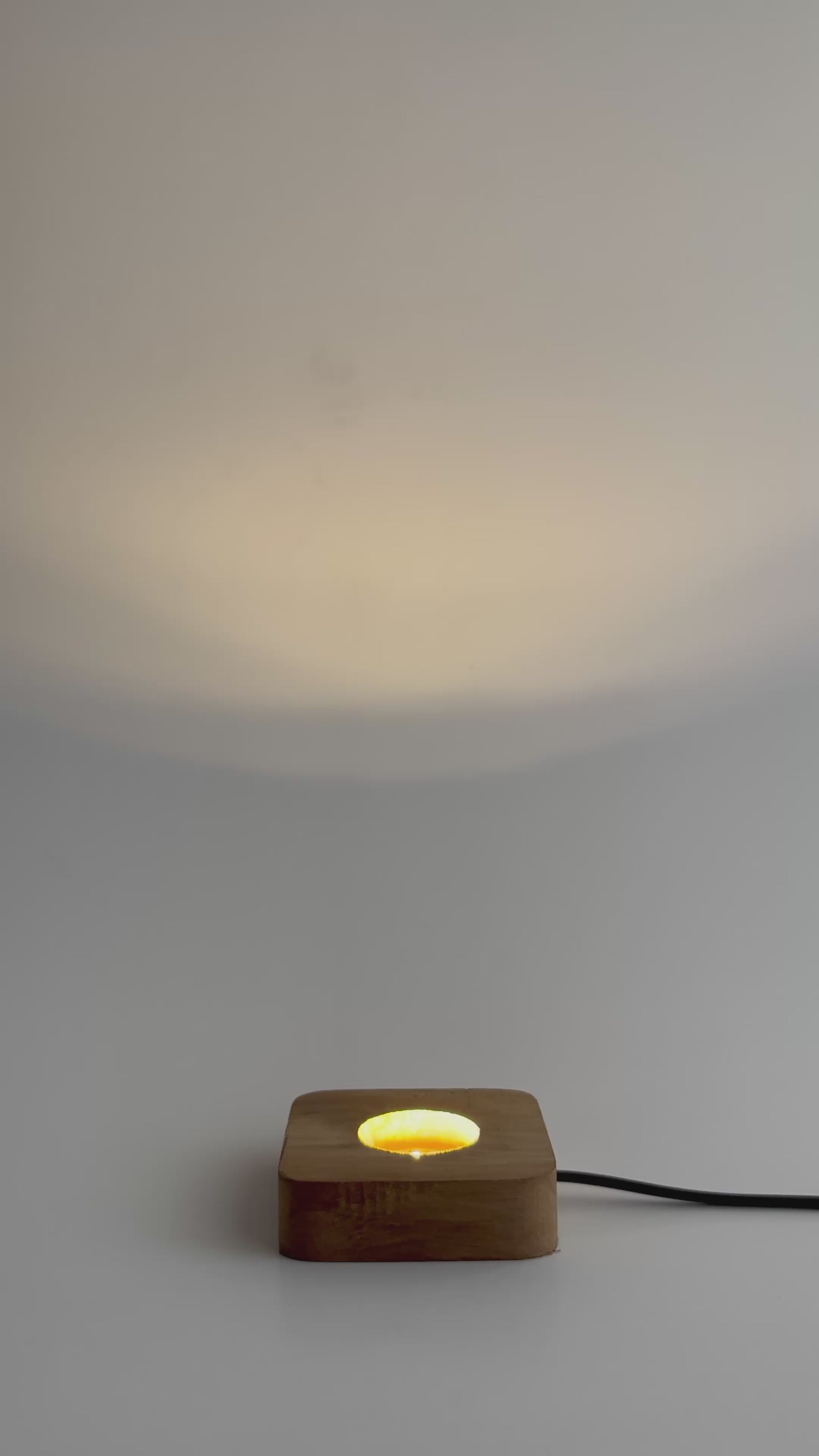 Square Wooden Led Light Base