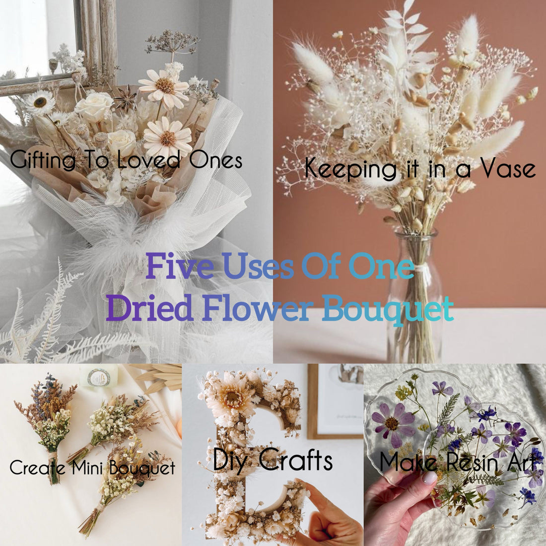 💐 �5 Beautiful Uses of 1 Dried Flower Bouquet