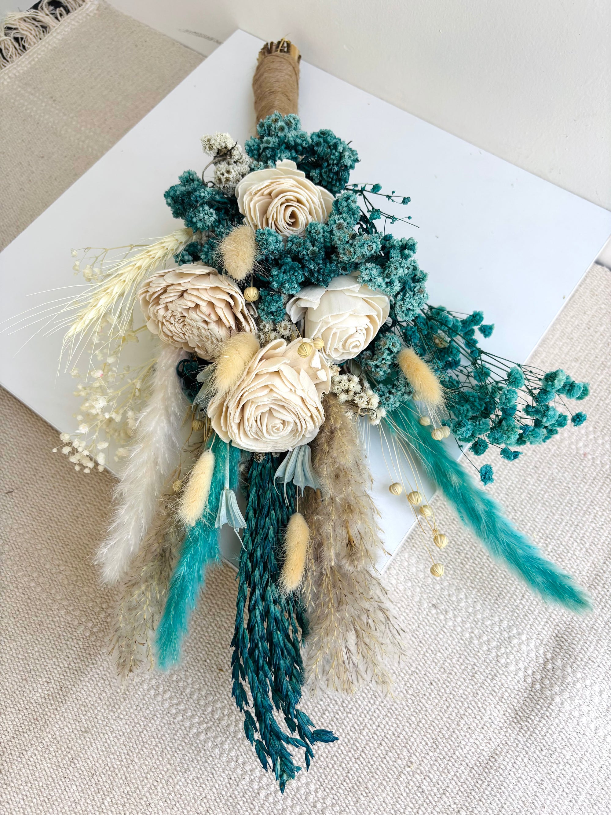 TURQUOISE DREAM DRIED FLOWER BOUQUET