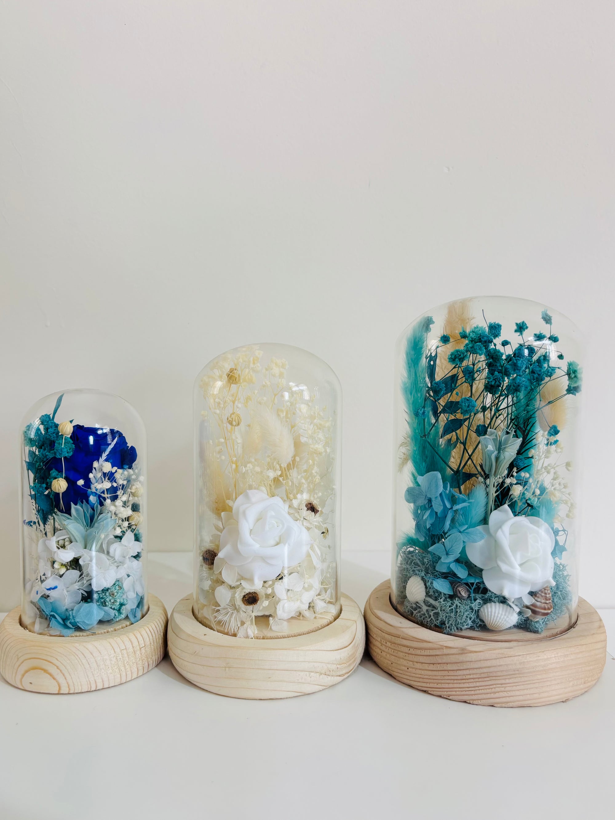 Blue Moon Garden Preserved Flower Glass Dome (Small)