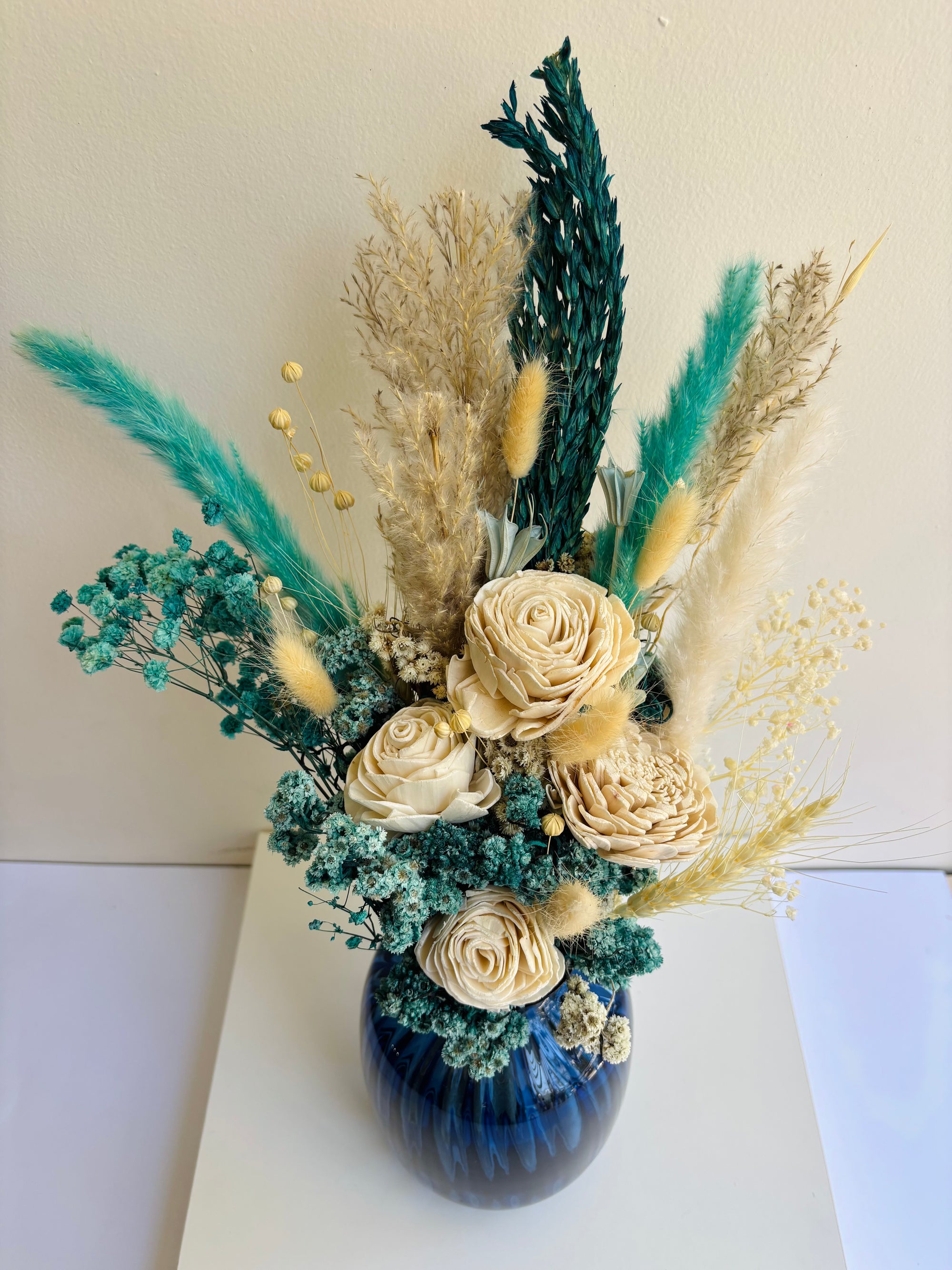 TURQUOISE DREAM DRIED FLOWER BOUQUET