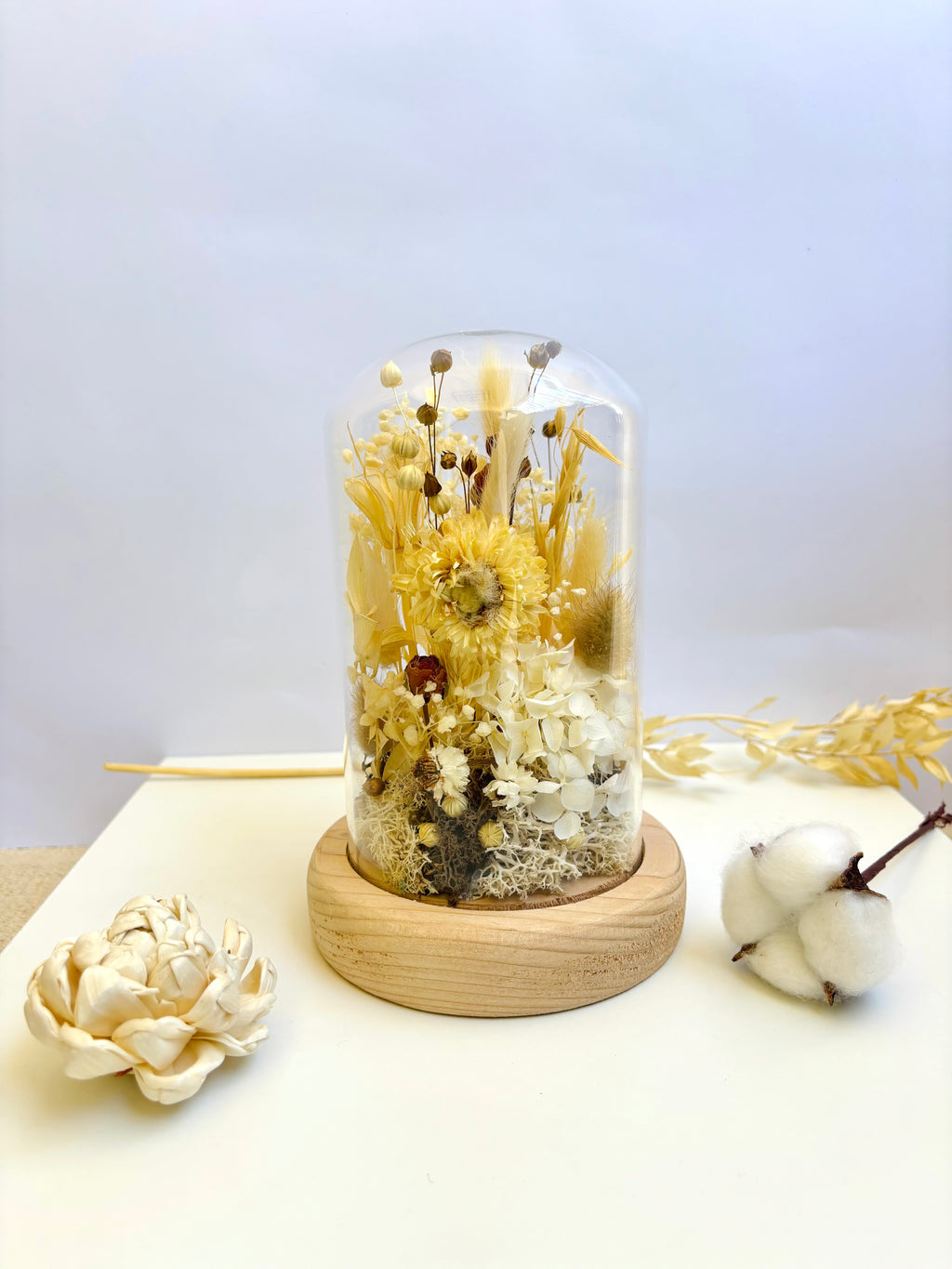 Piece Of Paradise Preserved Flower Glass Dome (Large)