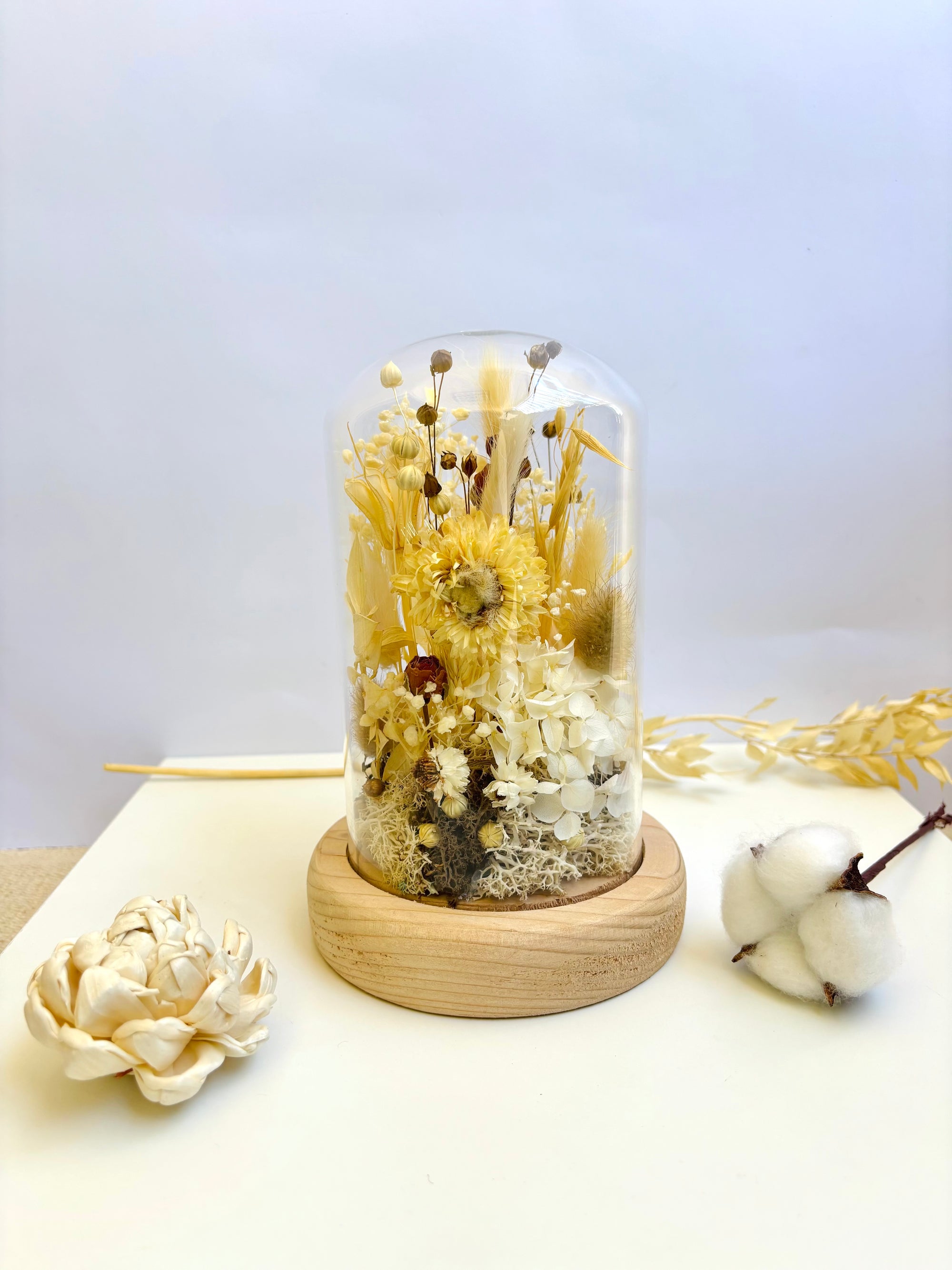 Piece Of Paradise Preserved Flower Glass Dome (Large)