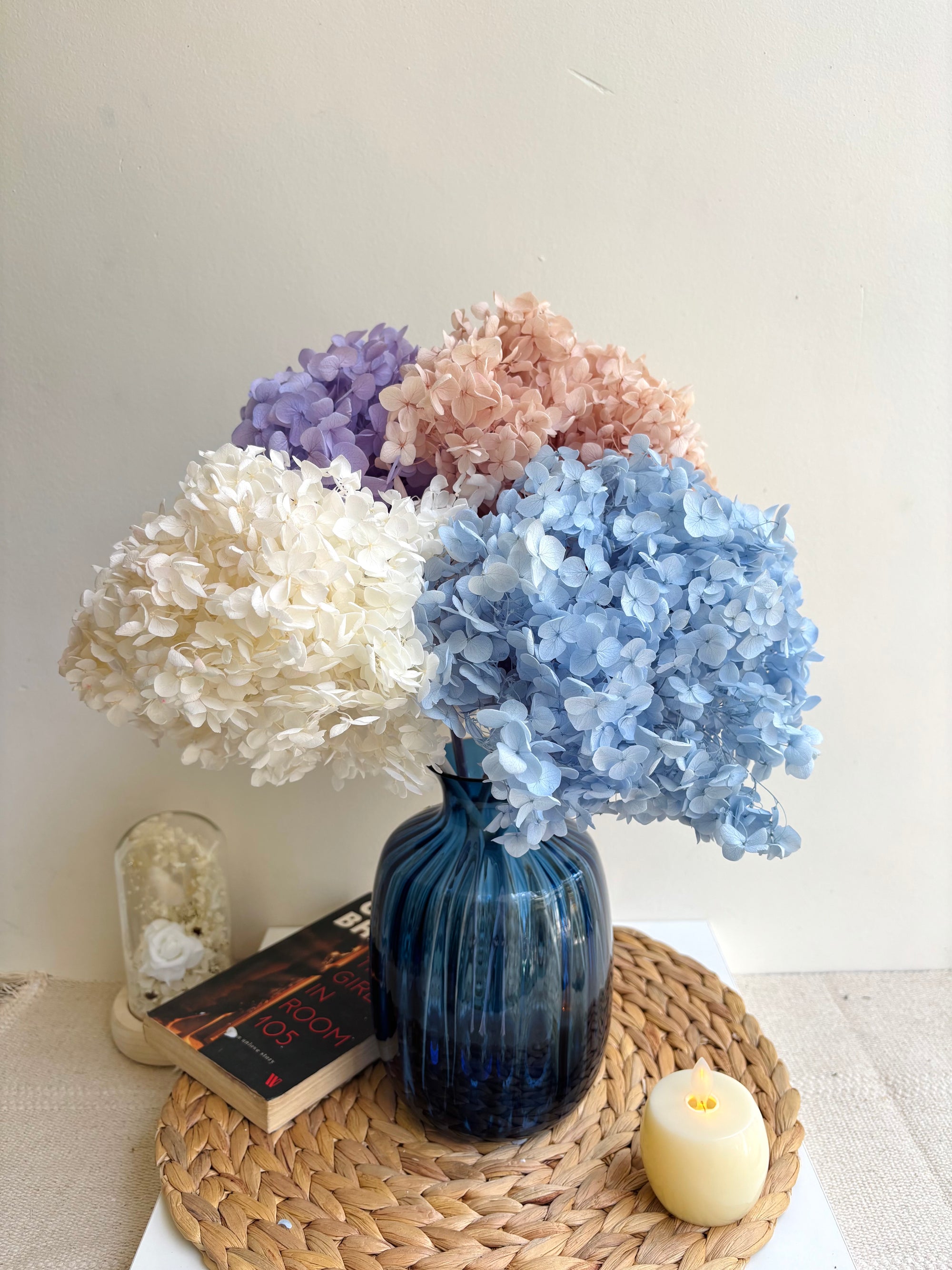 CENTRE PIECE PRESERVED HYDRANGEA (BUNCH OF 4)