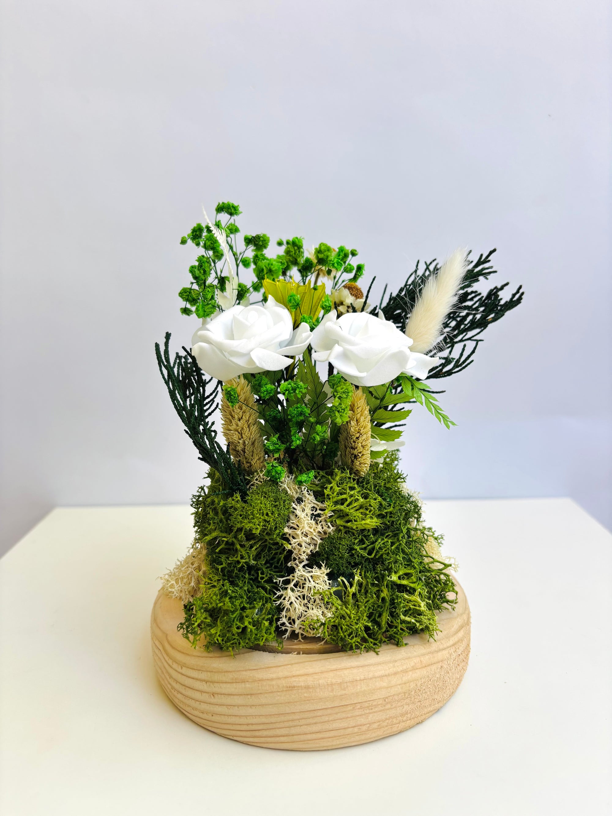 Enchanted Forest Preserved Flower Glass Dome (Large)