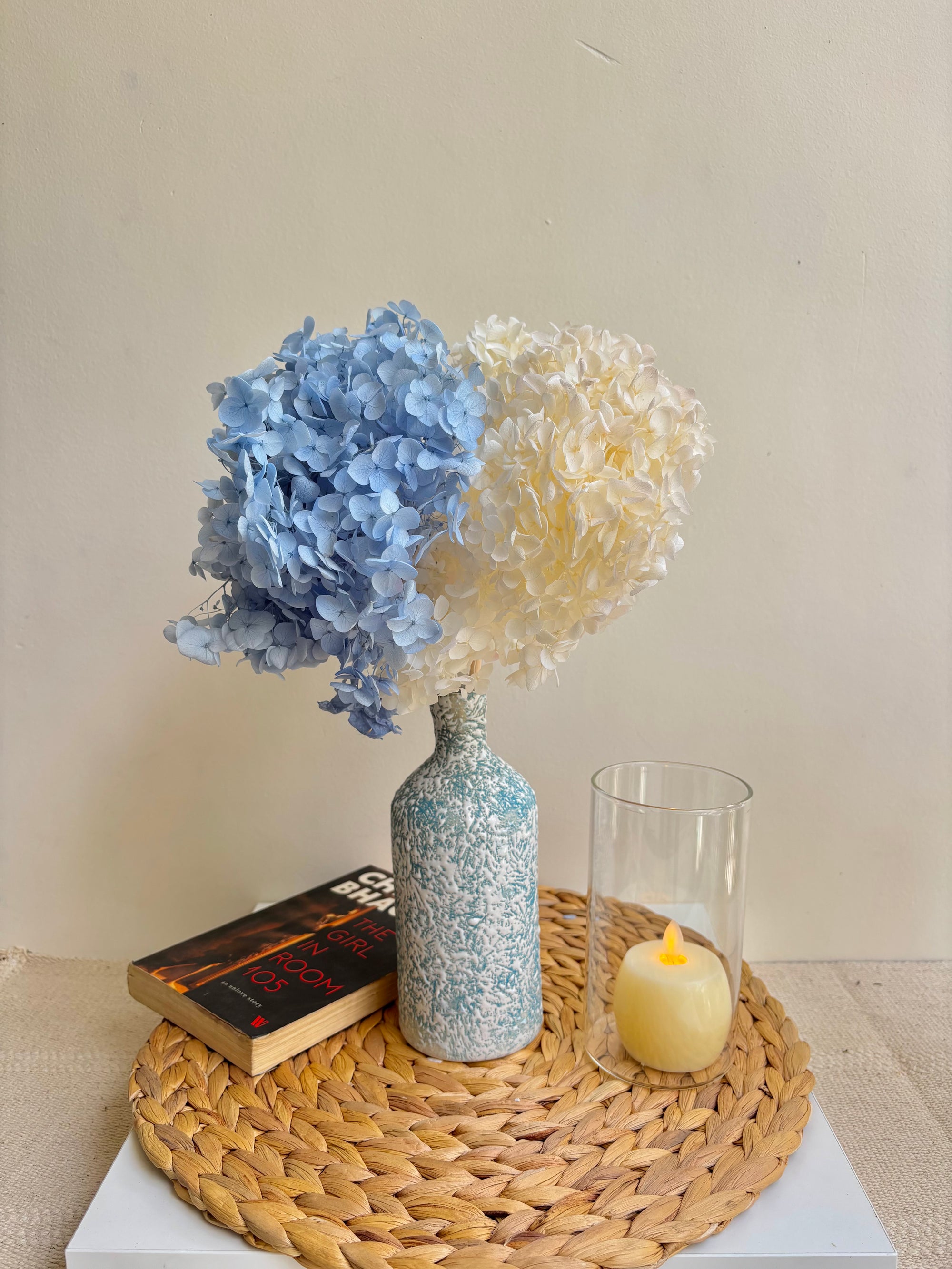 IVORY PRESERVED HYDRANGEA (BUNCH OF 2)