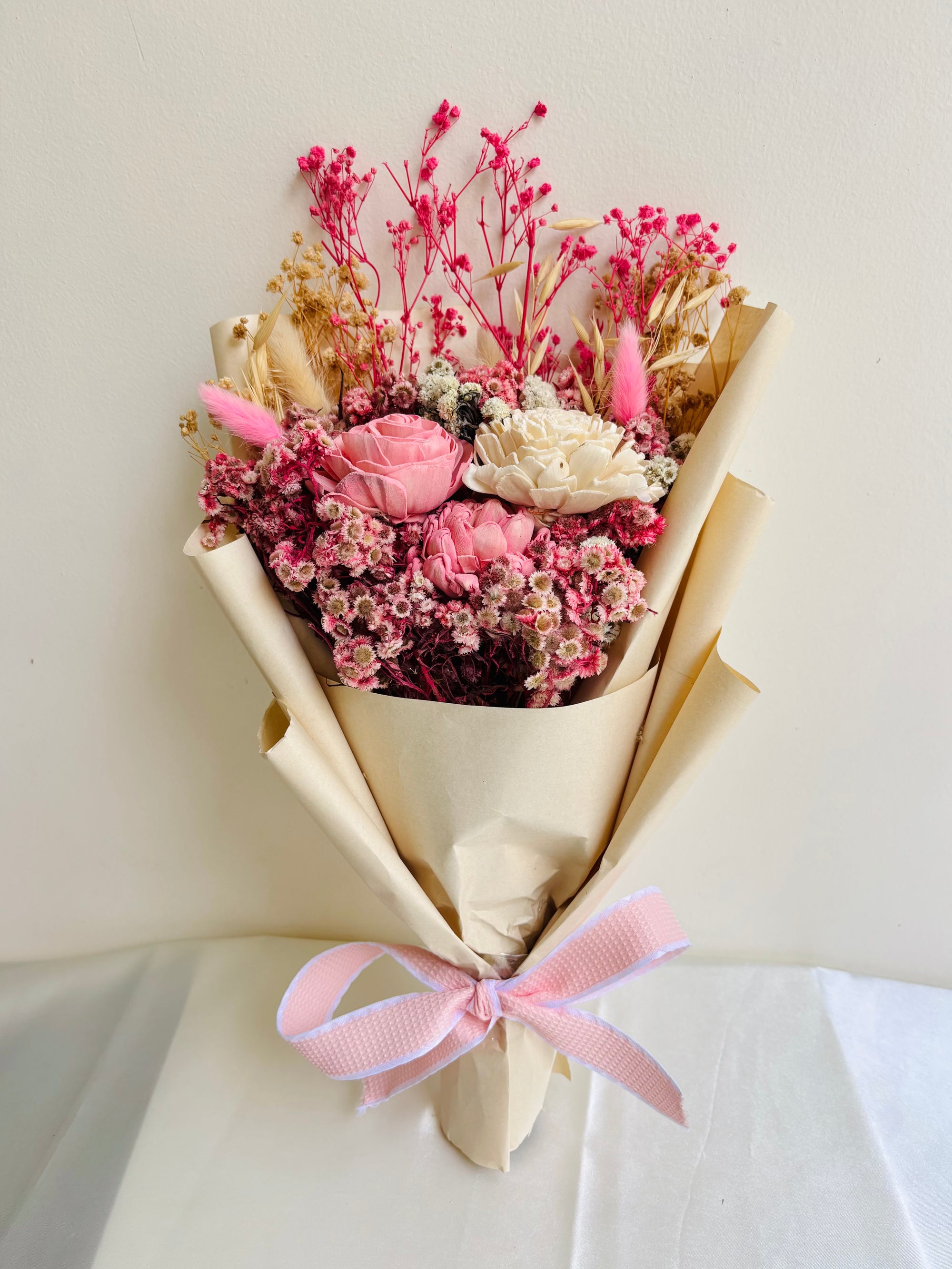 PRETTY IN PINK DRIED FLOWER BOUQUET