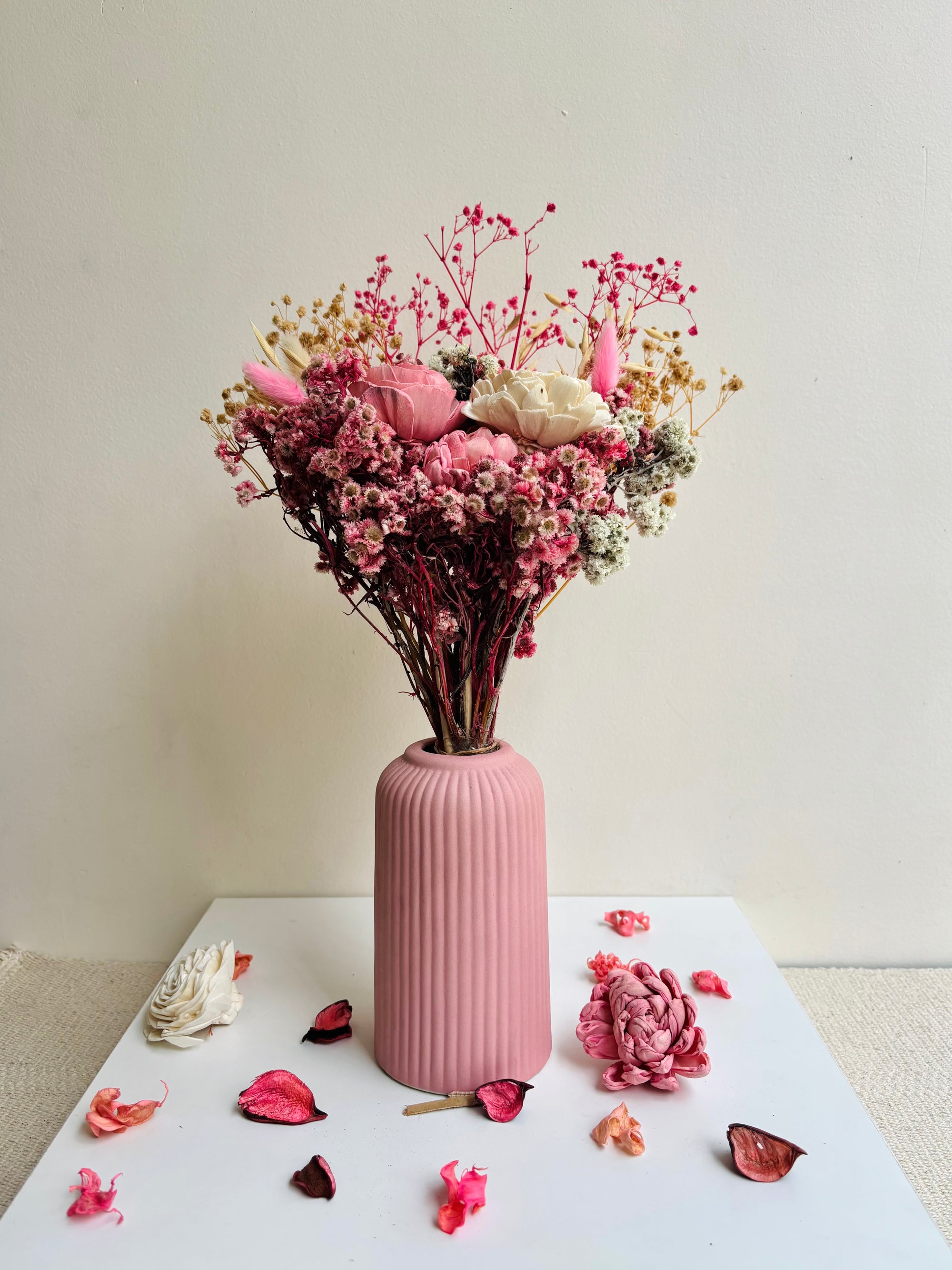 PRETTY IN PINK DRIED FLOWER BOUQUET
