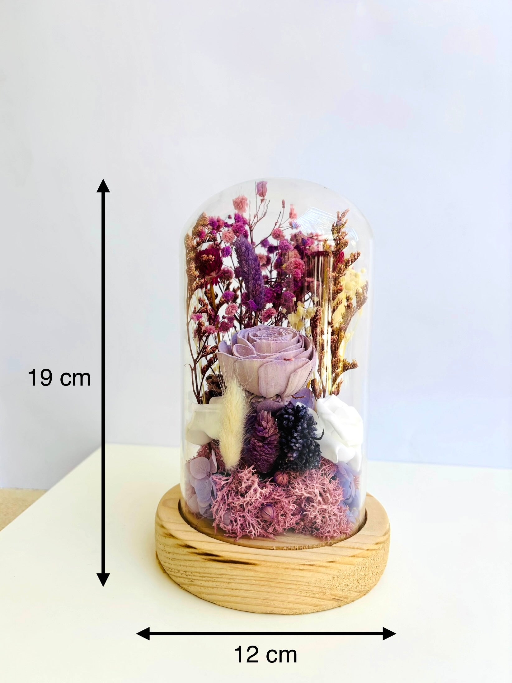 Lavender Lush Preserved Flower Glass Dome (Large)