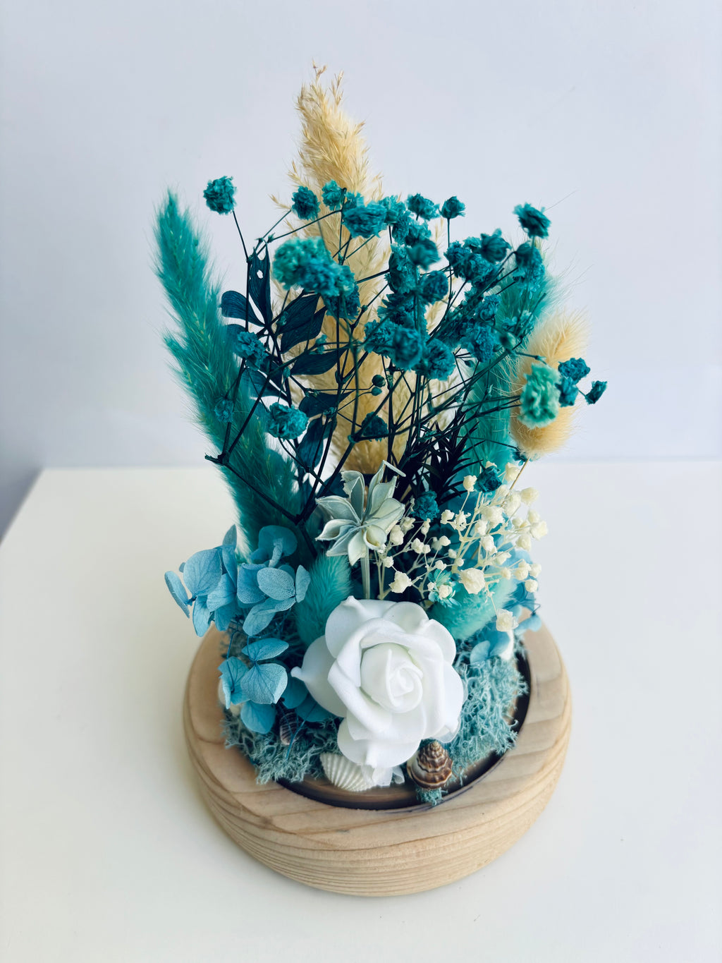Blue Moon Garden Preserved Flower Glass Dome (Large)
