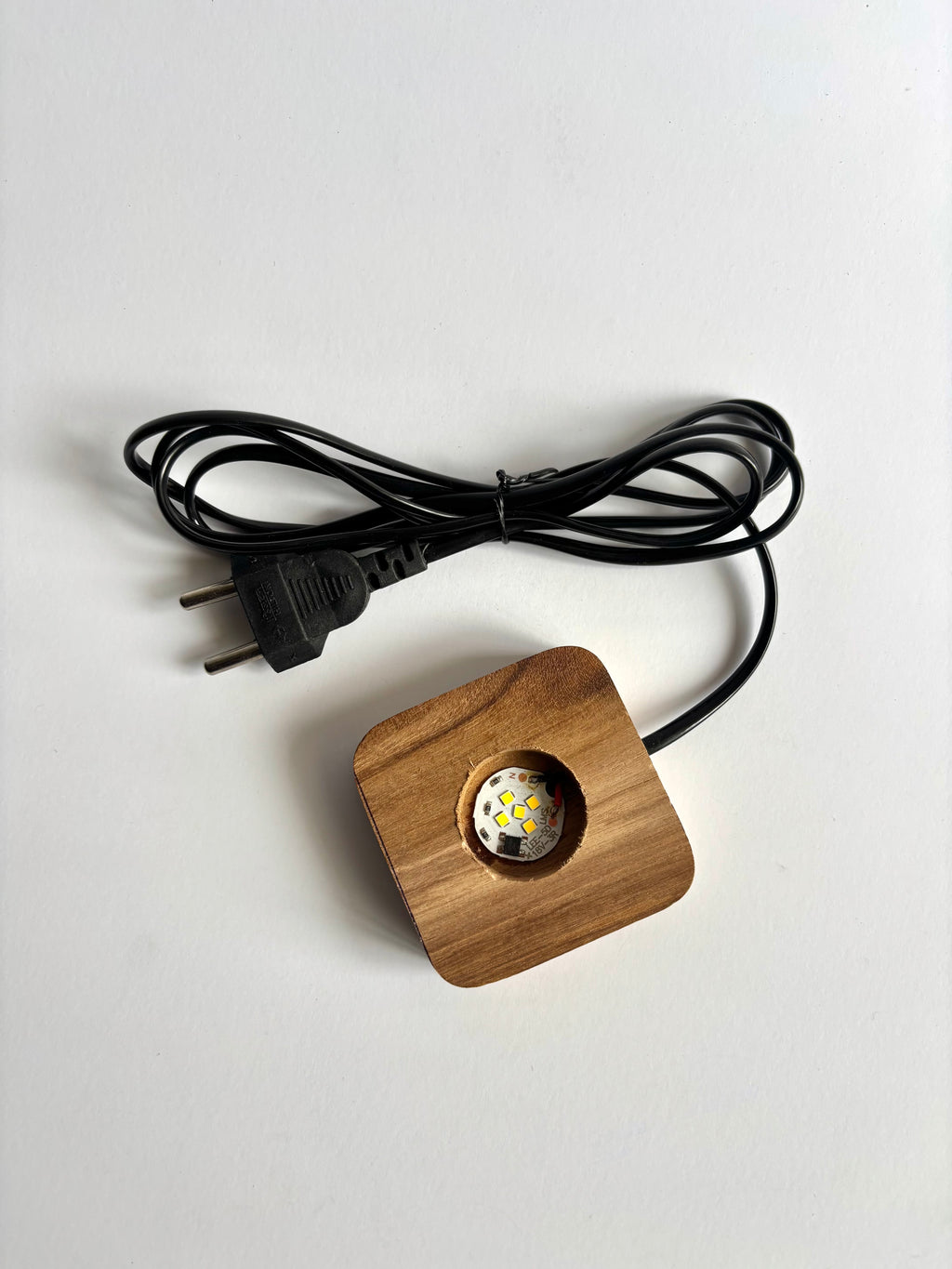 Square Wooden Led Light Base