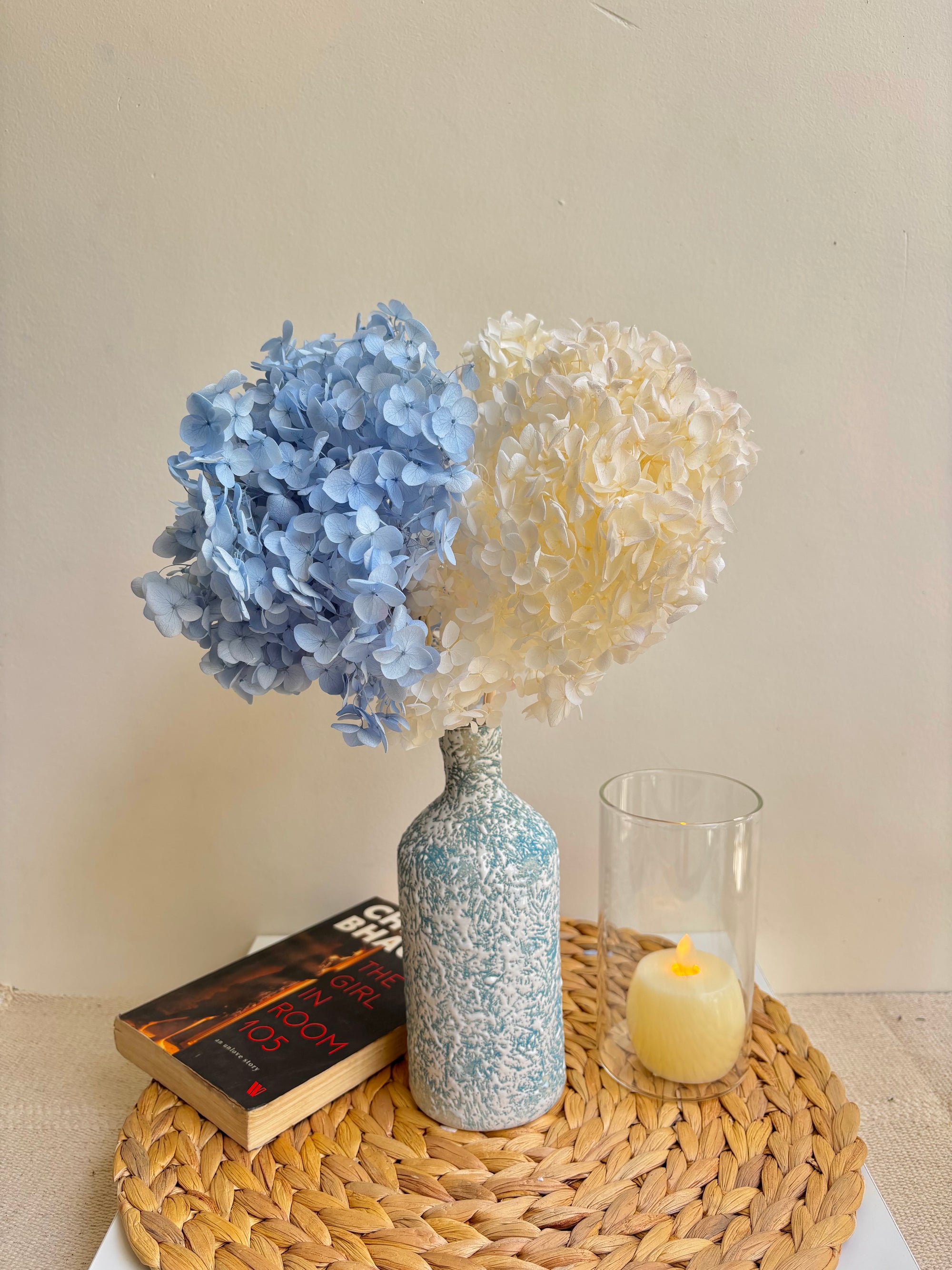 IVORY PRESERVED HYDRANGEA (BUNCH OF 2)