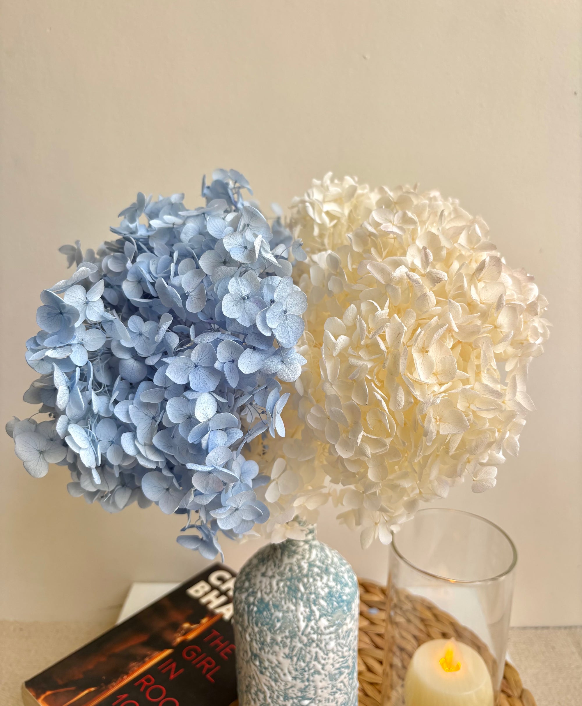 IVORY PRESERVED HYDRANGEA (BUNCH OF 2)