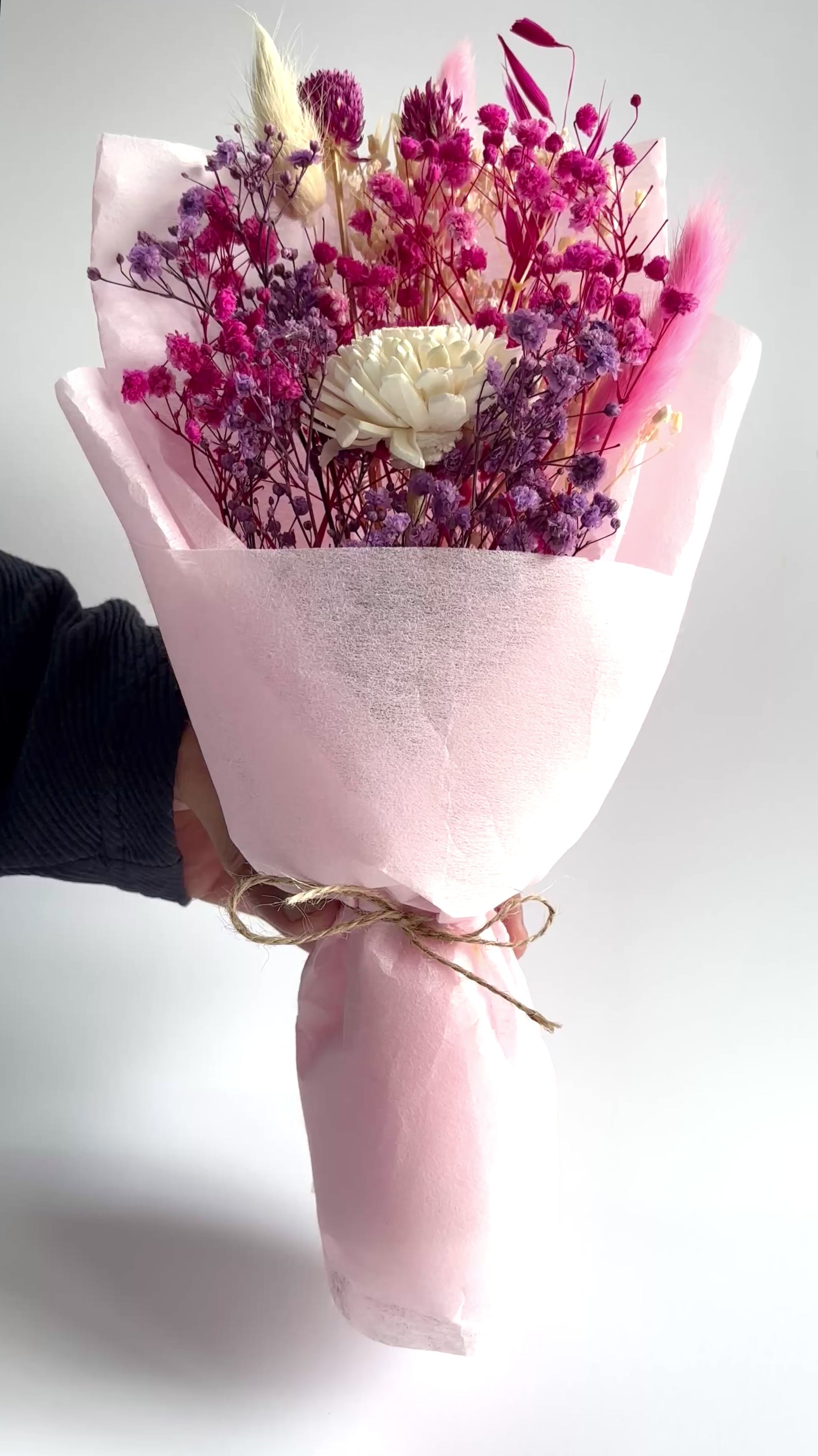 BERRY BLOOM MINI DRIED FLOWER BOUQUET
